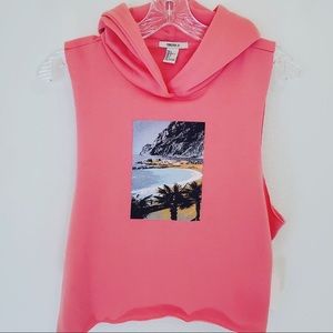 Forever 21 hot pink hoodie beach tank